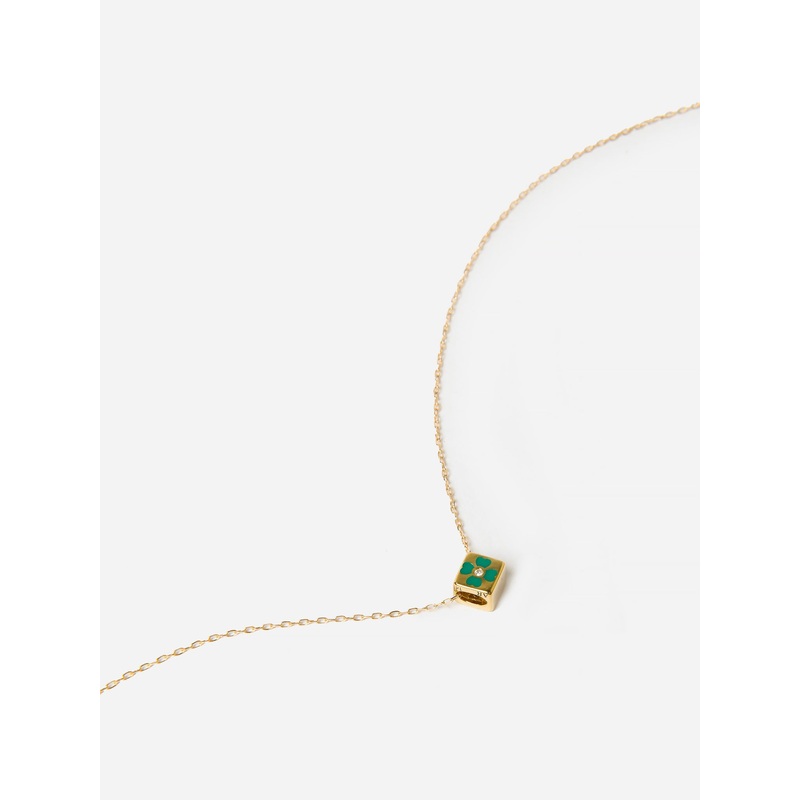 Adina Reyter Women’s Bead Party Pav Clover Block Necklace
