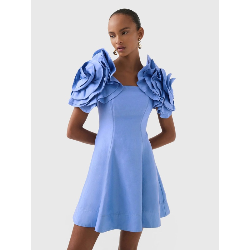 AJE Women’s Twyla Mini Dress|US0/AU4|US2/AU6|US4/AU8|US6/AU10|US8/AU12|US10/AU14|US12/AU16|OYSTER BLUE