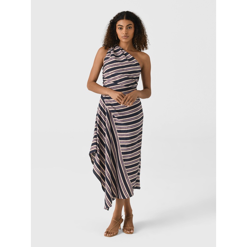 ALC Women’s Lyn Striped Linen Midi Dress