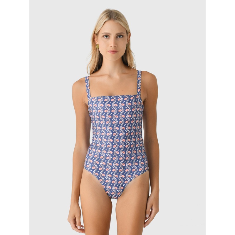 Minnow Women’s Navy Primrose Low Back One-Piece Swimsuit