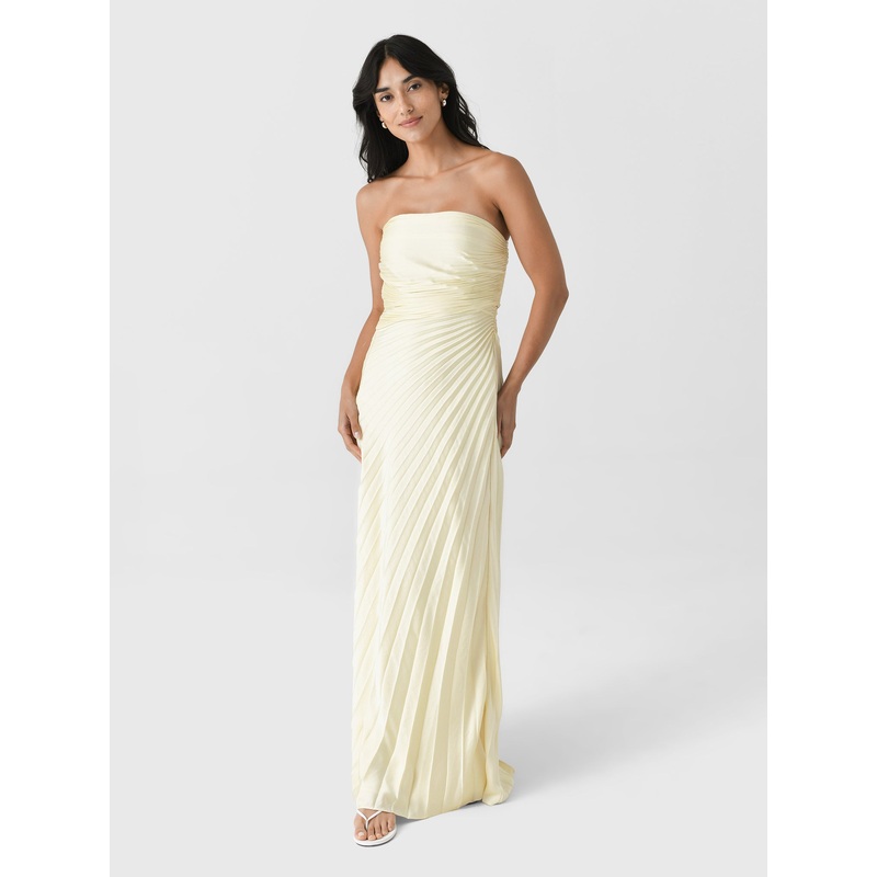 ALC Women’s Bianca Strapless Pleated Maxi Dress