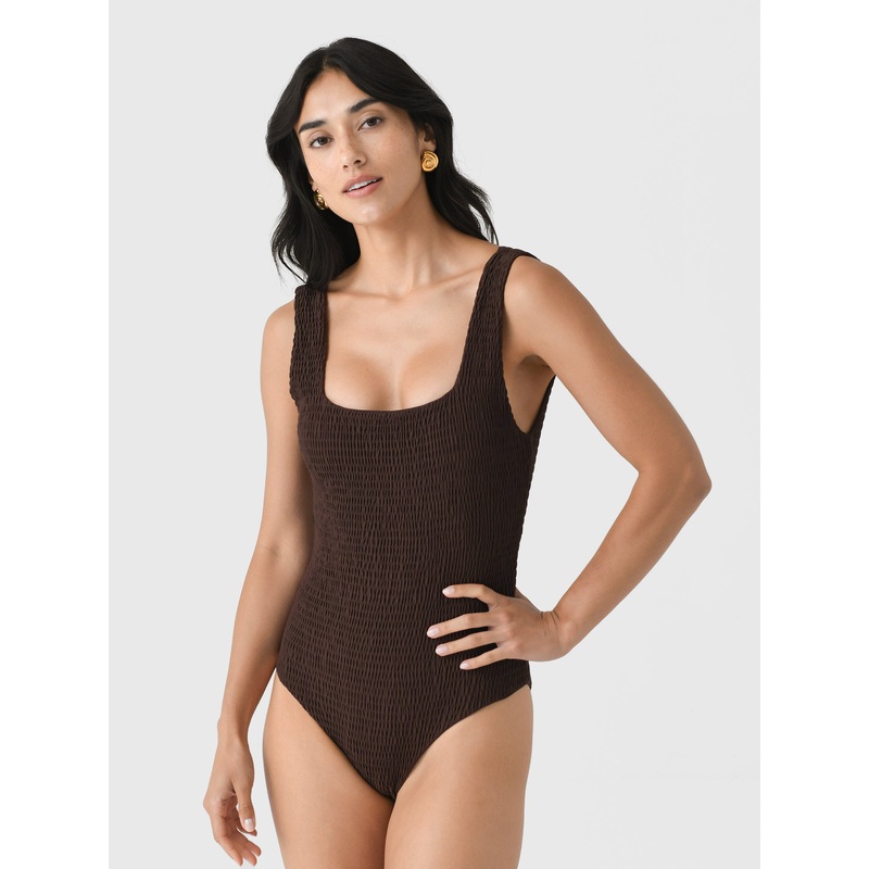 Citrine Women’s Jenni Smocked One-Piece Swimsuit