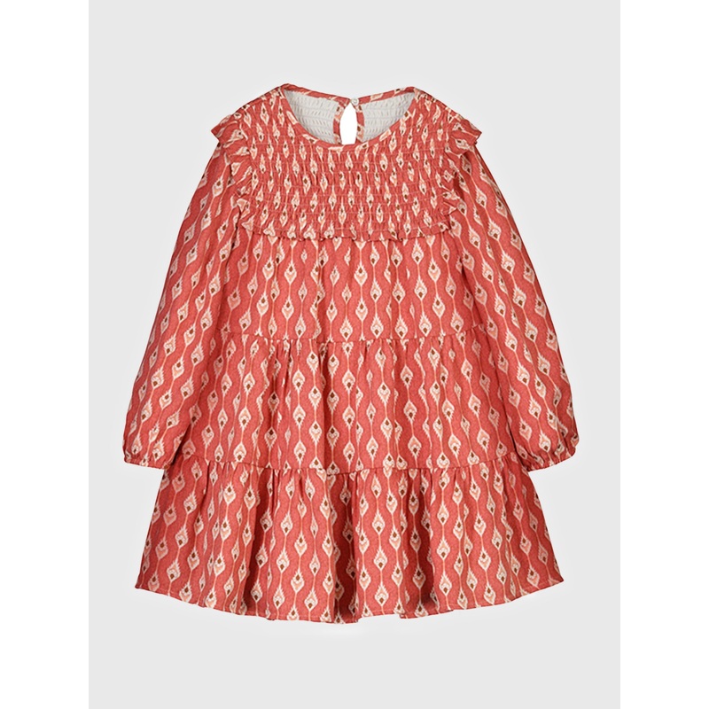 Mayoral Girls’ Printed Dress|3|4|5|6|7|8|9|DARK RED