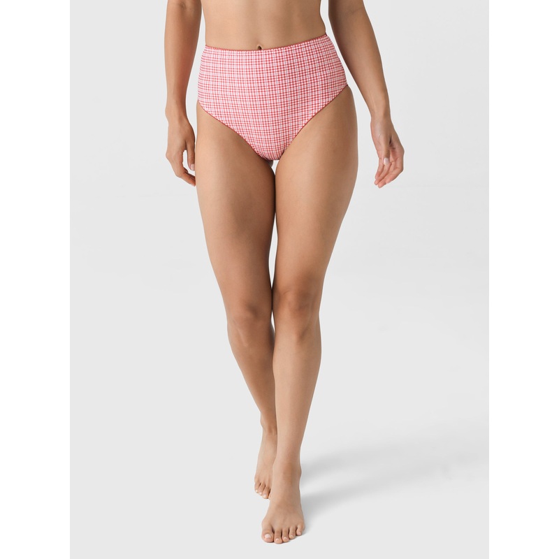 Minnow Women’s Poppy Gingham High Waist Bikini Bottom