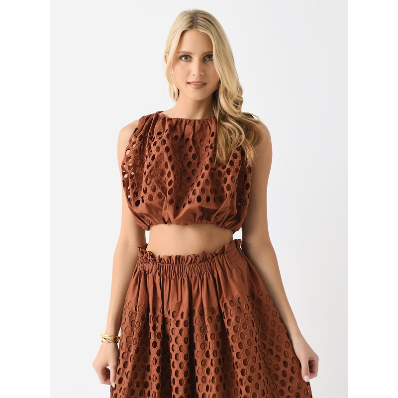 ALC Women’s Raina Cropped Eyelet Top