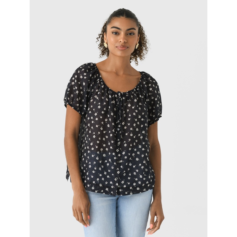 Alex Mill Women’s Rose Top|XS|S|M|L|BLACK FLORAL