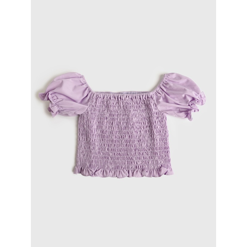Be Elizabeth Girls’ Smocked Woven Top