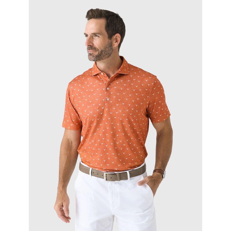 Johnnie-O Men’s University of Texas Stadium Exeter Printed Jersey Performance Polo