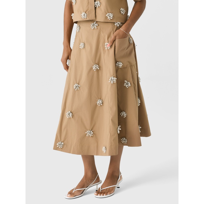 Simkhai Women’s Novanna Embellished Midi Skirt