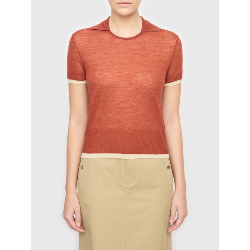Vince Women’s Double Layer Polo Sweater