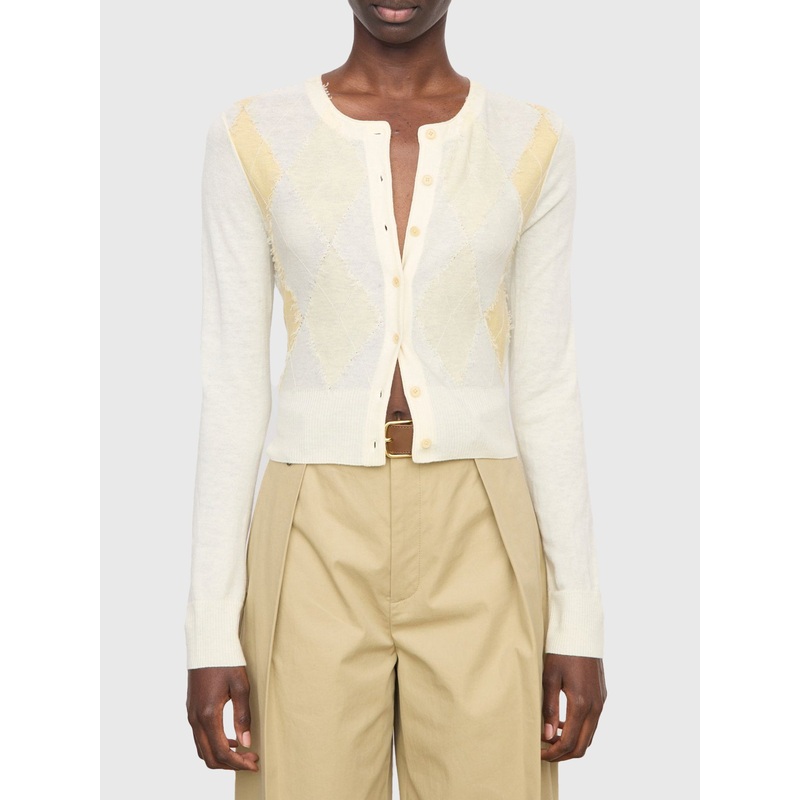 Vince Women’s Hand-Cut Argyle Cardigan