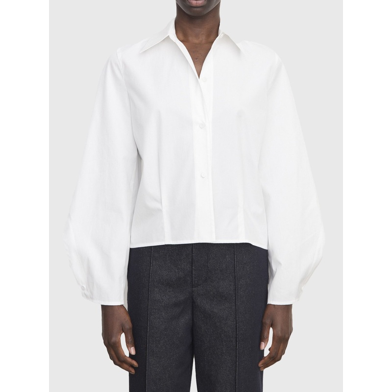 Vince Women’s Sculpted Long-Sleeve Cropped Shirt