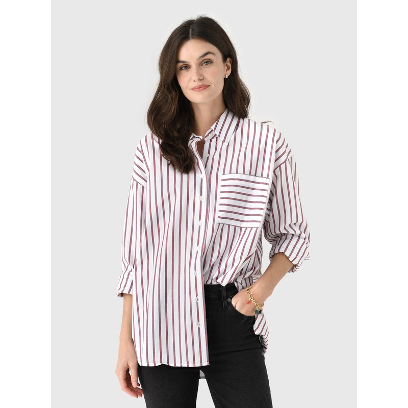 Xirena Women’s Sydney Shirt|XS|S|M|L|PEPPERMINT STRIPE