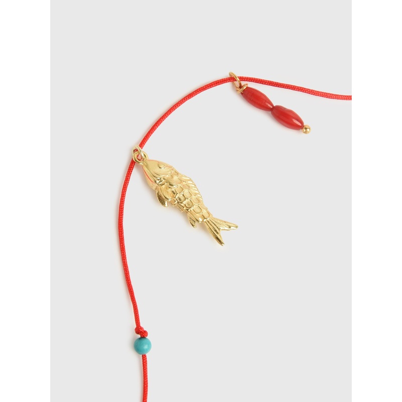 Maison Irem Pebble Necklace|O/S|RED