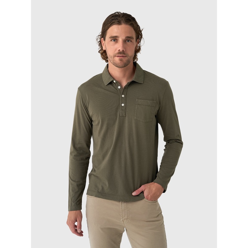 Billy Reid Men’s Long Sleeve Pensacola Polo