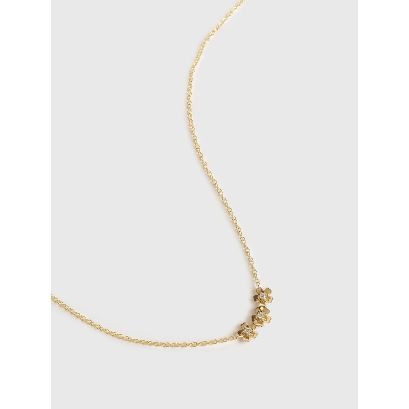 EF Collection Triple Mini Cherry Blossom Necklace