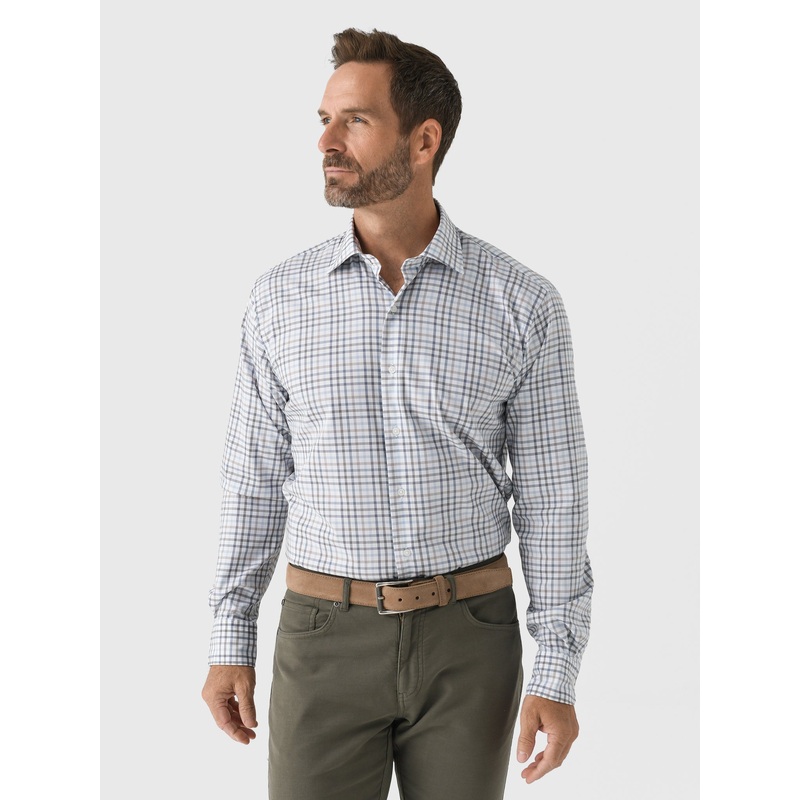 Peter Millar Crown Men’s North Coast Crown Lite Cotton-Stretch Sport Shirt