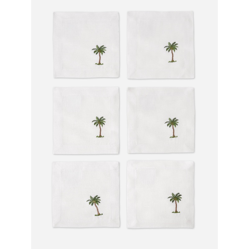 Barioles Casa Set of 6 Linen Cocktail Napkins