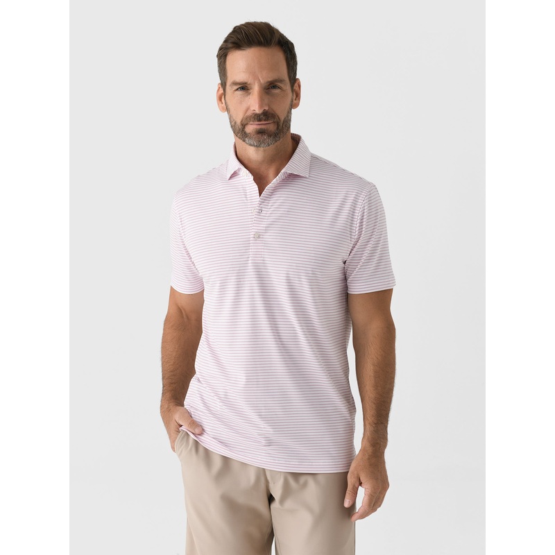 Johnnie-O Men’s Michael Striped Jersey Performance Polo