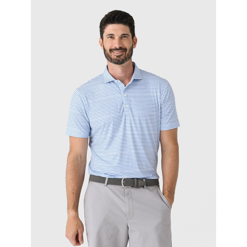 Johnnie-O Men’s Warwick Striped Featherweight Performance Polo