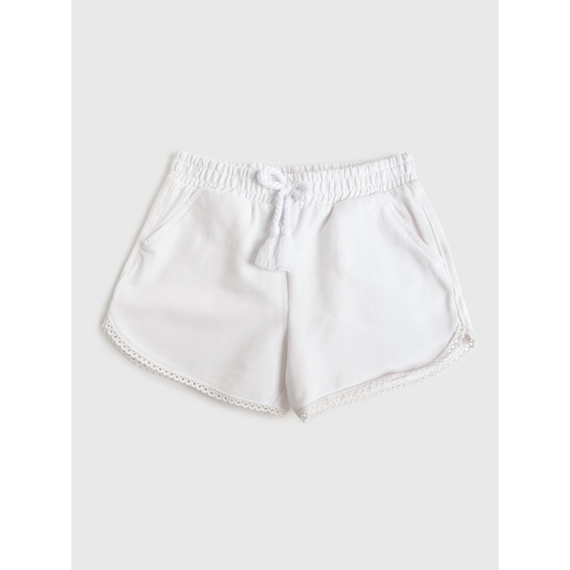 Mayoral Girls’ Chenille Short|4|5|6|7|8|9|015 WHITE