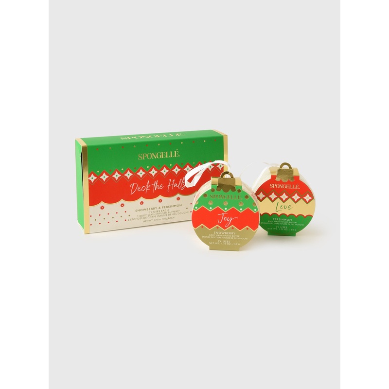 Spongelle Deck the Halls Holiday Ornament Gift Set