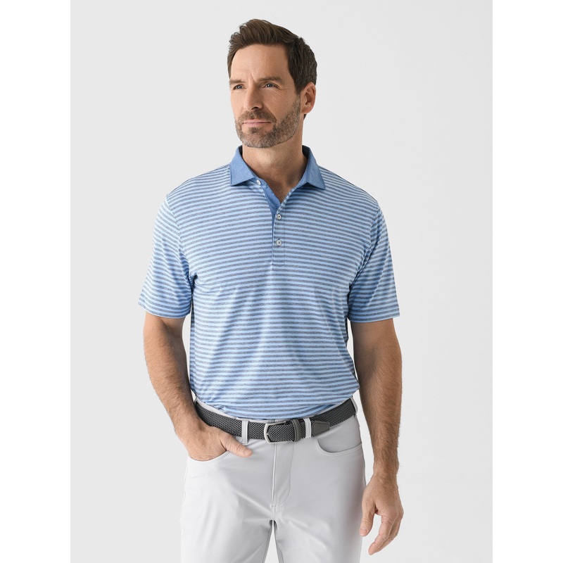 Johnnie-O Men’s Gibbons Stripe Performance Jersey Polo