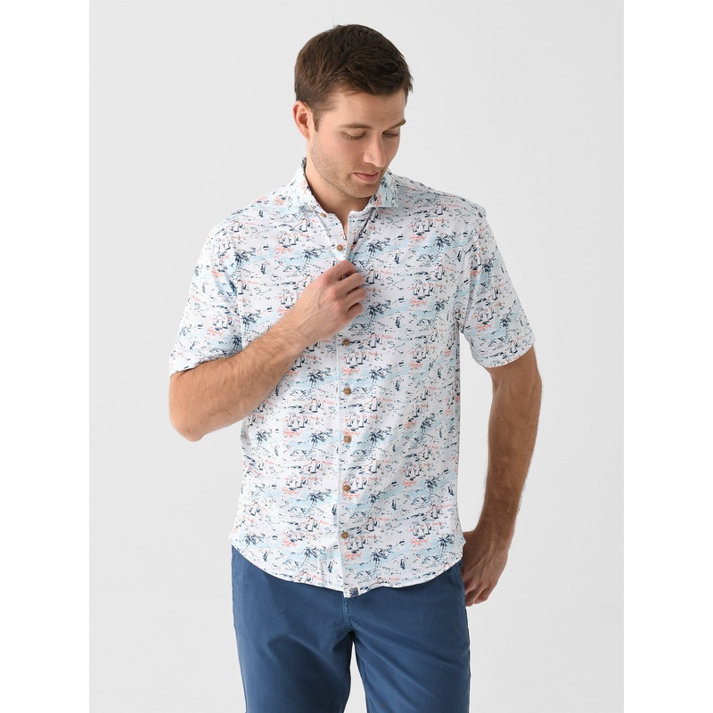Johnnie-O Men’s Making Waves Hangin’ Out Button-Down Shirt