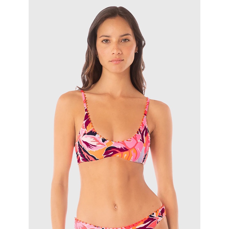 Maaji Women’s Coral Leafy Liberties Bralette Bikini Top