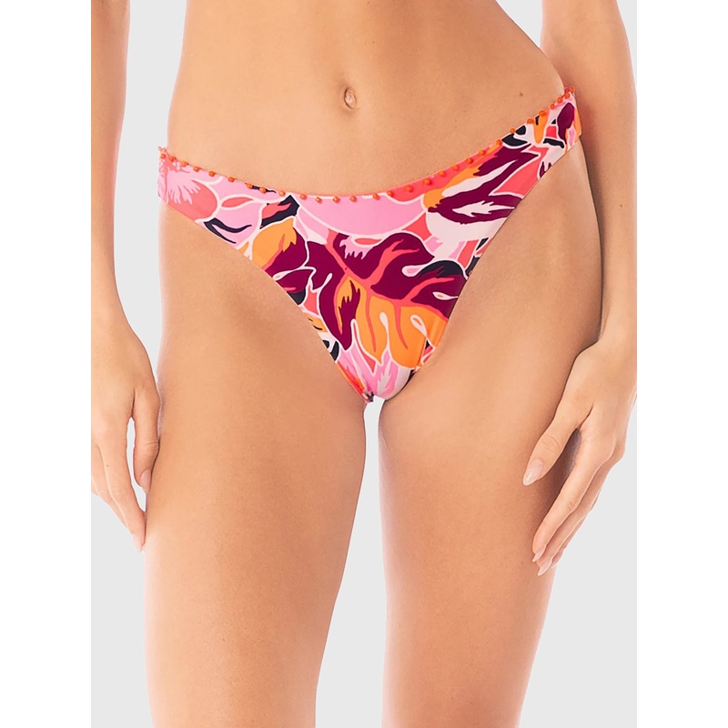 Maaji Women’s Coral Leafy Sublimity Bikini Bottom