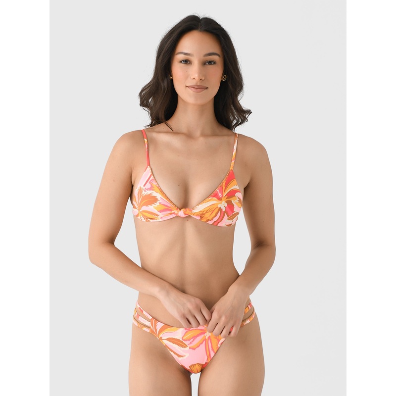 Maaji Women’s Pink Palms Sahara Triangle Bikini Top