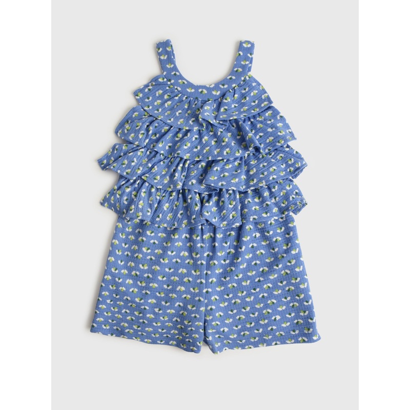 Mayoral Girls’ Knit Romper|4|5|6|7|8|9|090 INDIGO