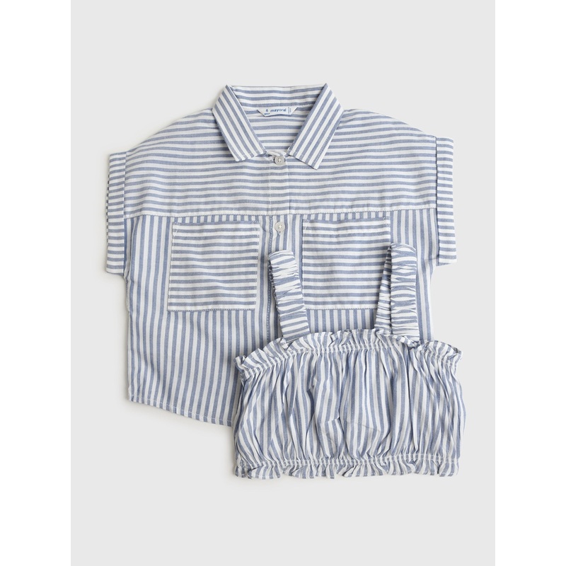 Mayoral Girls’ Striped Blouse Set