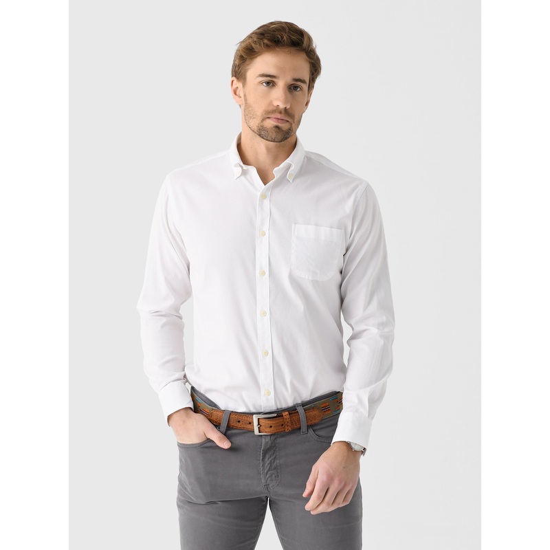 Peter Millar Crown Men’s Campbell Perfect Pinpoint Cotton-Stretch Sport Shirt