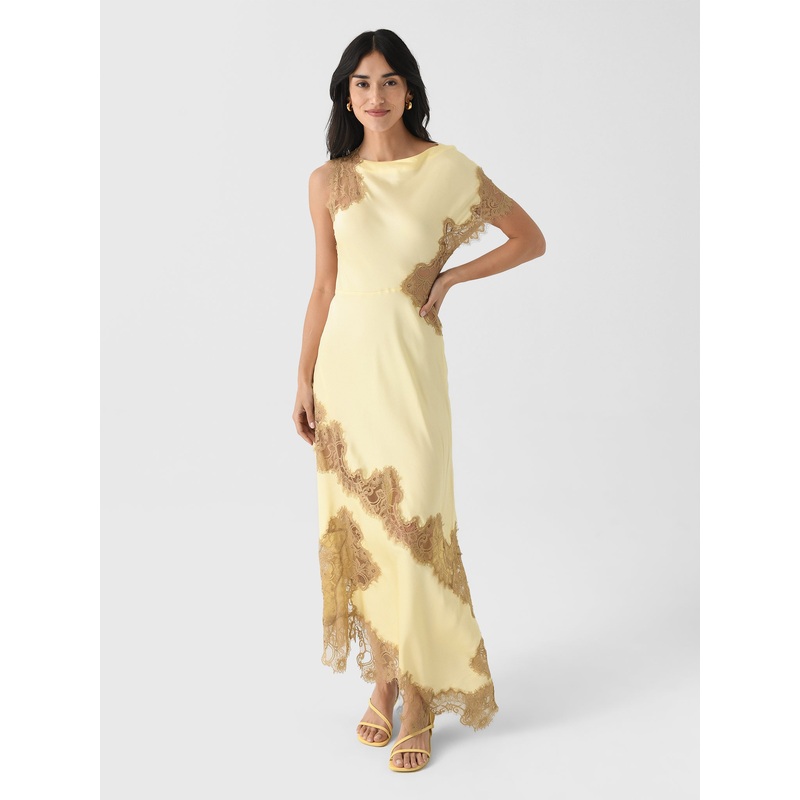 ALC Women’s Alessia Satin + Lace Maxi Dress