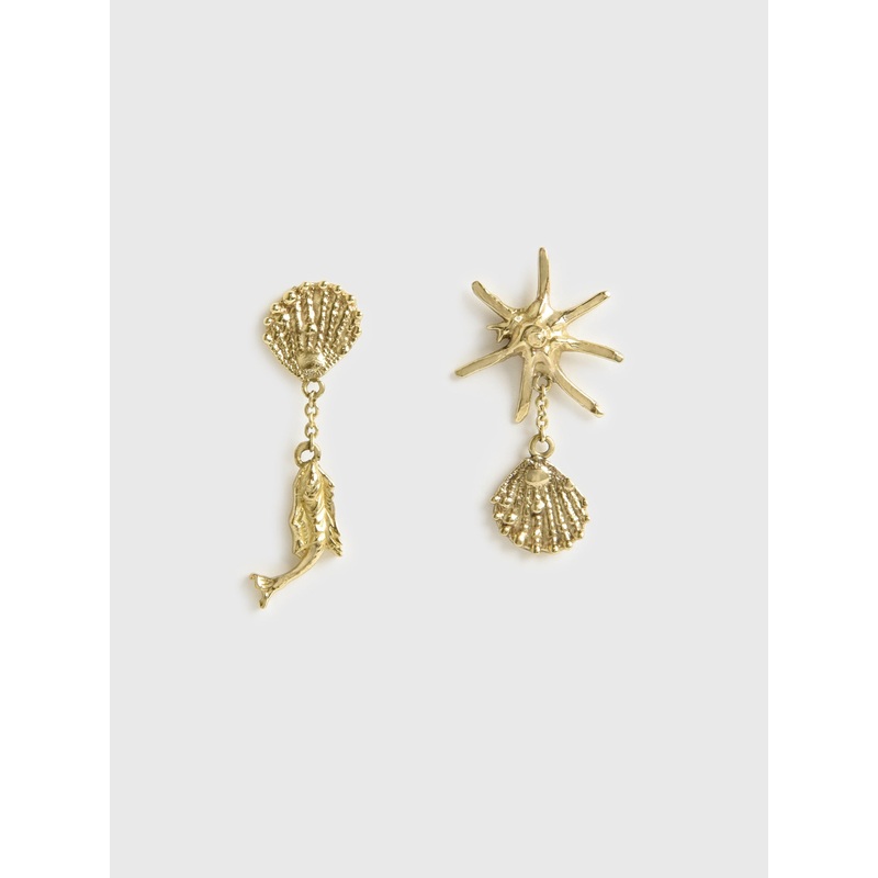 Alemais Reverie Asymmetric Drop Earrings