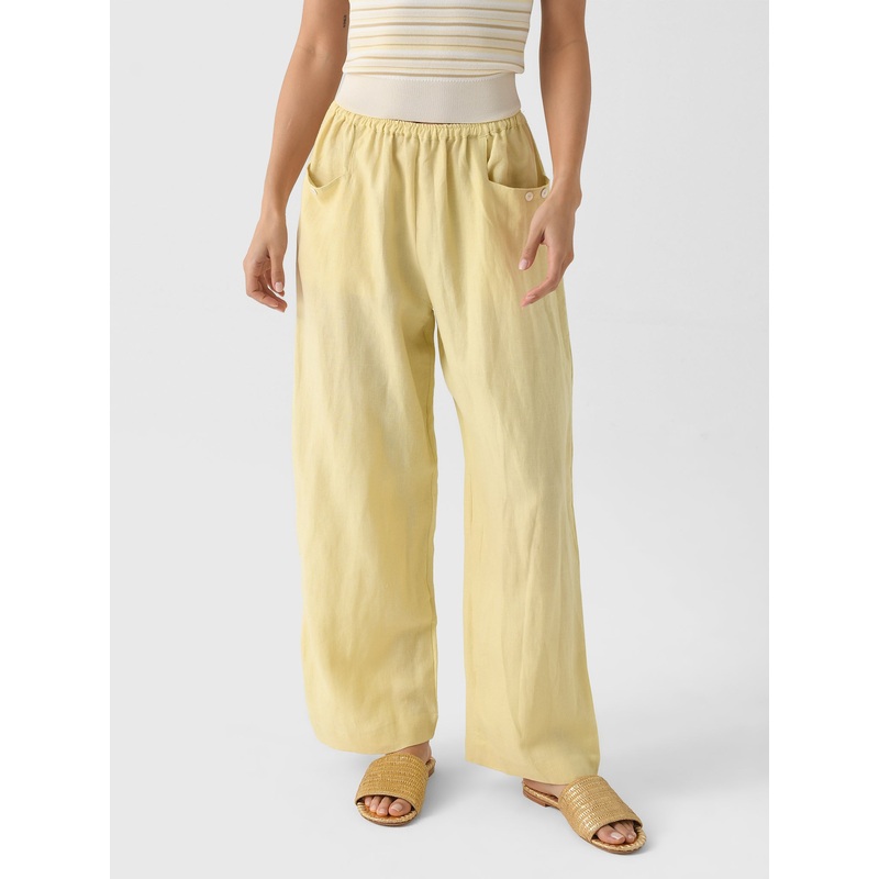 Deiji Studios Women’s Linen Square Pocket Pant