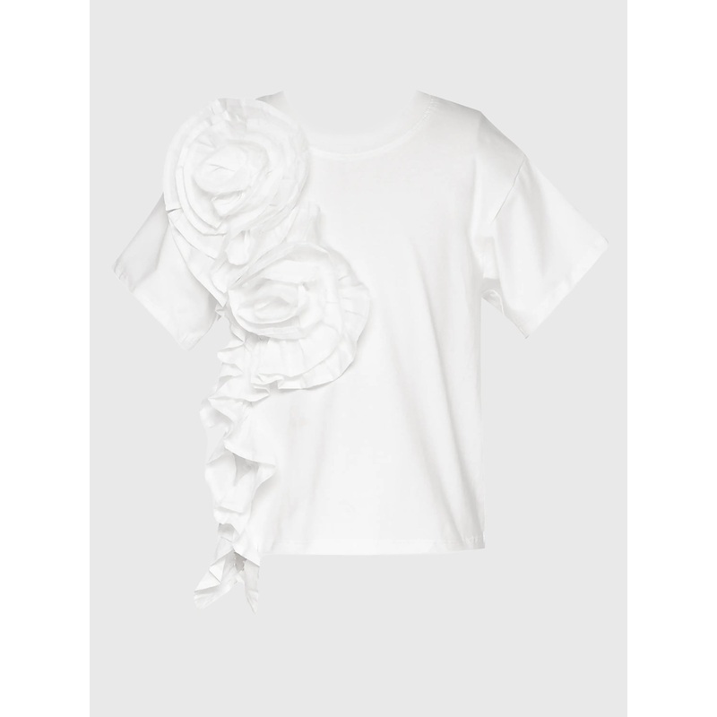 Hannah Banana Girls’ Rosette Trim Top