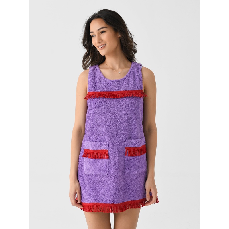 La Veste Women’s Fringes Mini Towel Dress