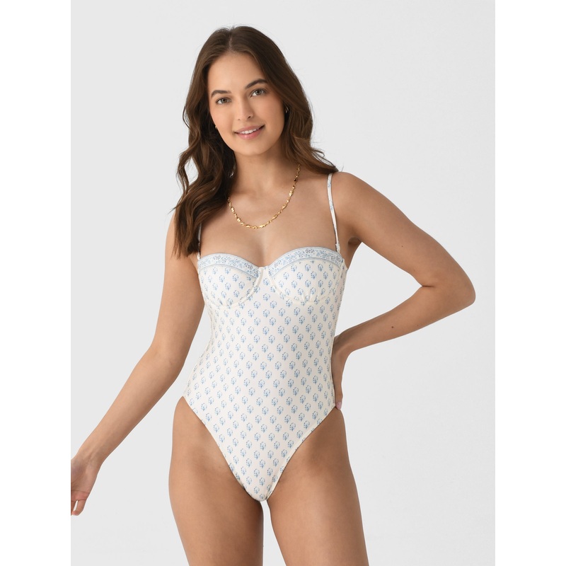 Solid + Striped Women’s Alma Seersucker One-Piece Swimsuit