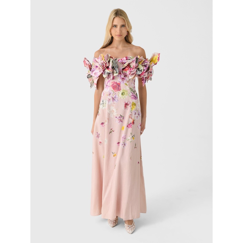 AJE Women’s Misha Maxi Dress|US0/AU4|US2/AU6|US4/AU8|US6/AU10|US8/AU12|US10/AU14|PINK COLLAGE FLORAL