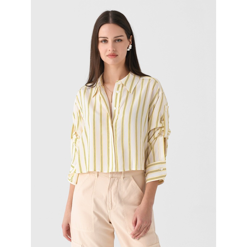ALC Women’s Maude Cropped Silk Shirt