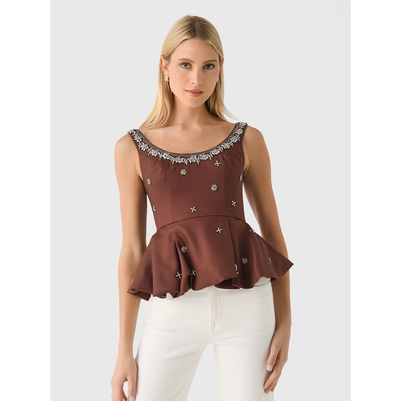 Antipodean Women’s Love Struck Crystal Bubble Hem Bodice Top