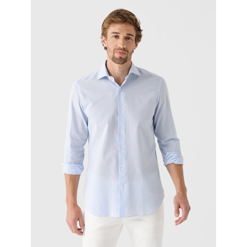 Maria Santangelo Men’s Stripe Seersucker Shirt