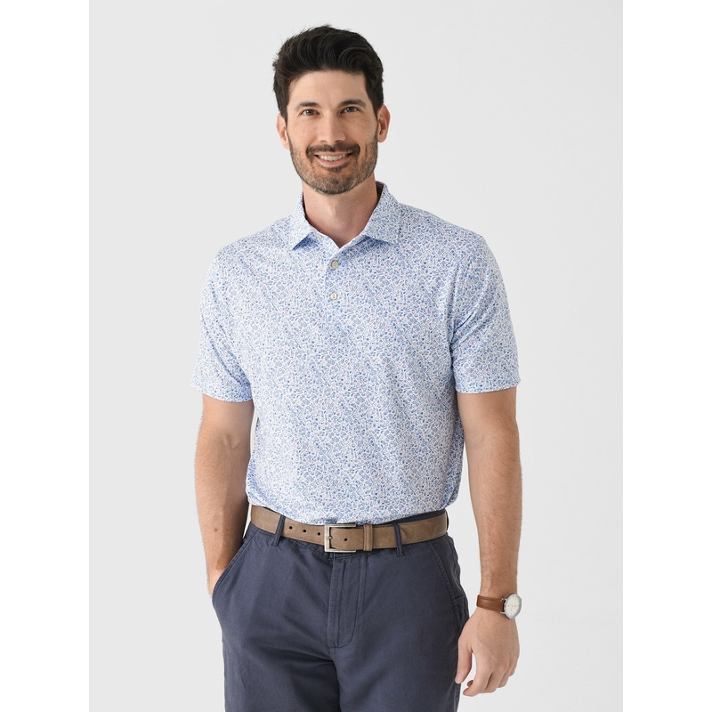 Peter Millar Crown Sport Men’s Bar For The Course Performance Jersey Polo