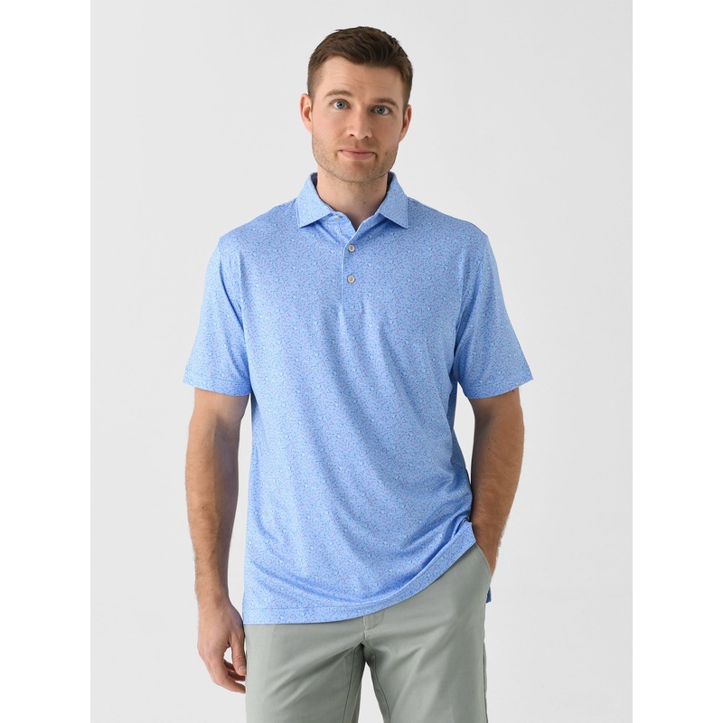 Peter Millar Crown Sport Men’s Macaw Performance Jersey Polo