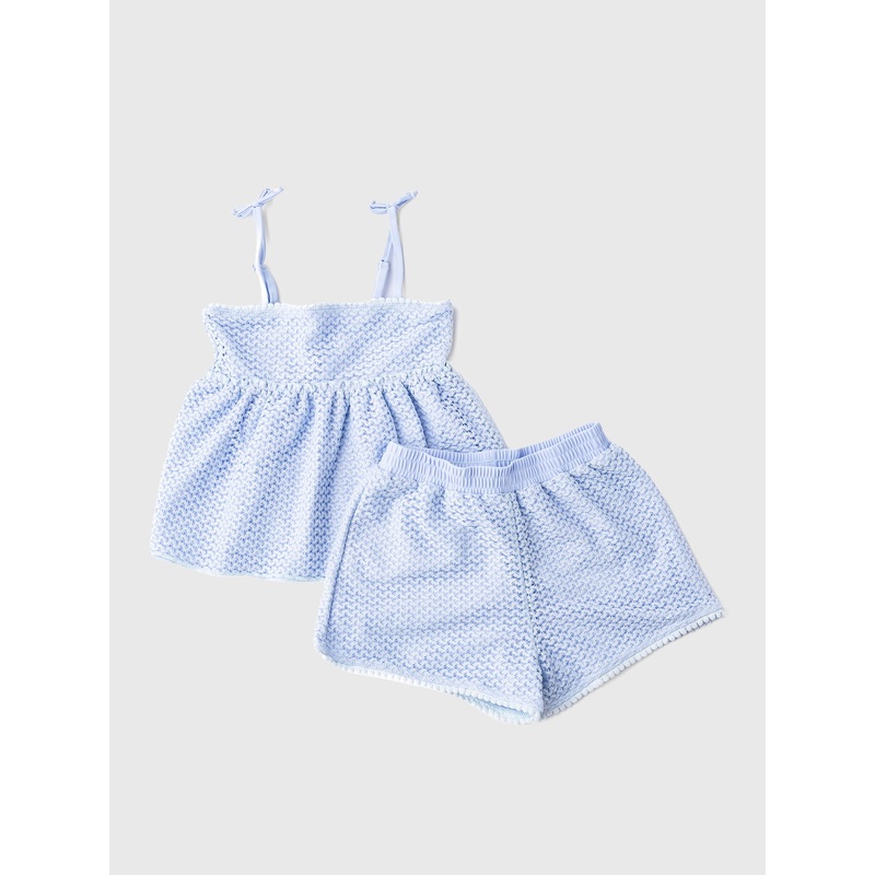 Shade Critters Girls’ Crochet Peplum Tank + Short Cover-Up Set