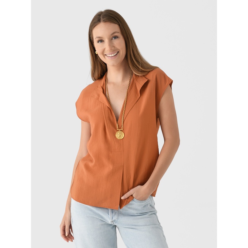 Vince Women’s Voile Cap-Sleeve Blouse