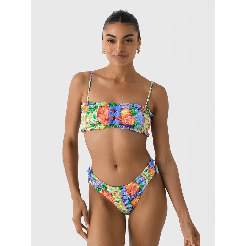 Damson Madder Women’s Jessie Shirred Bow Bikini Top