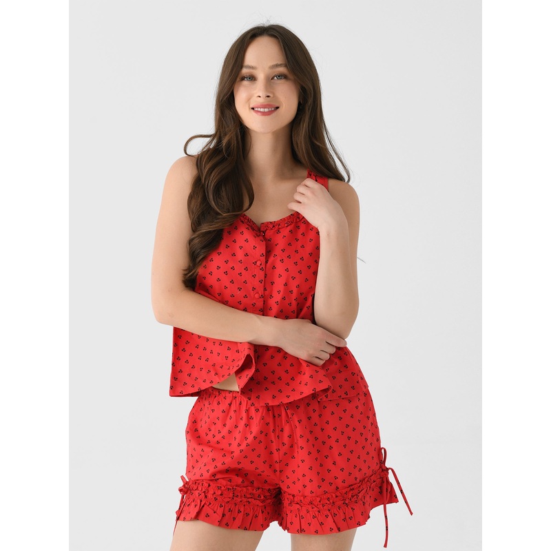 Damson Madder Women’s Mafalda Ruffle Neck Top